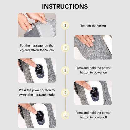 Wireless 360° Air Compression Calf Massager - Electric Leg Recovery Wrap