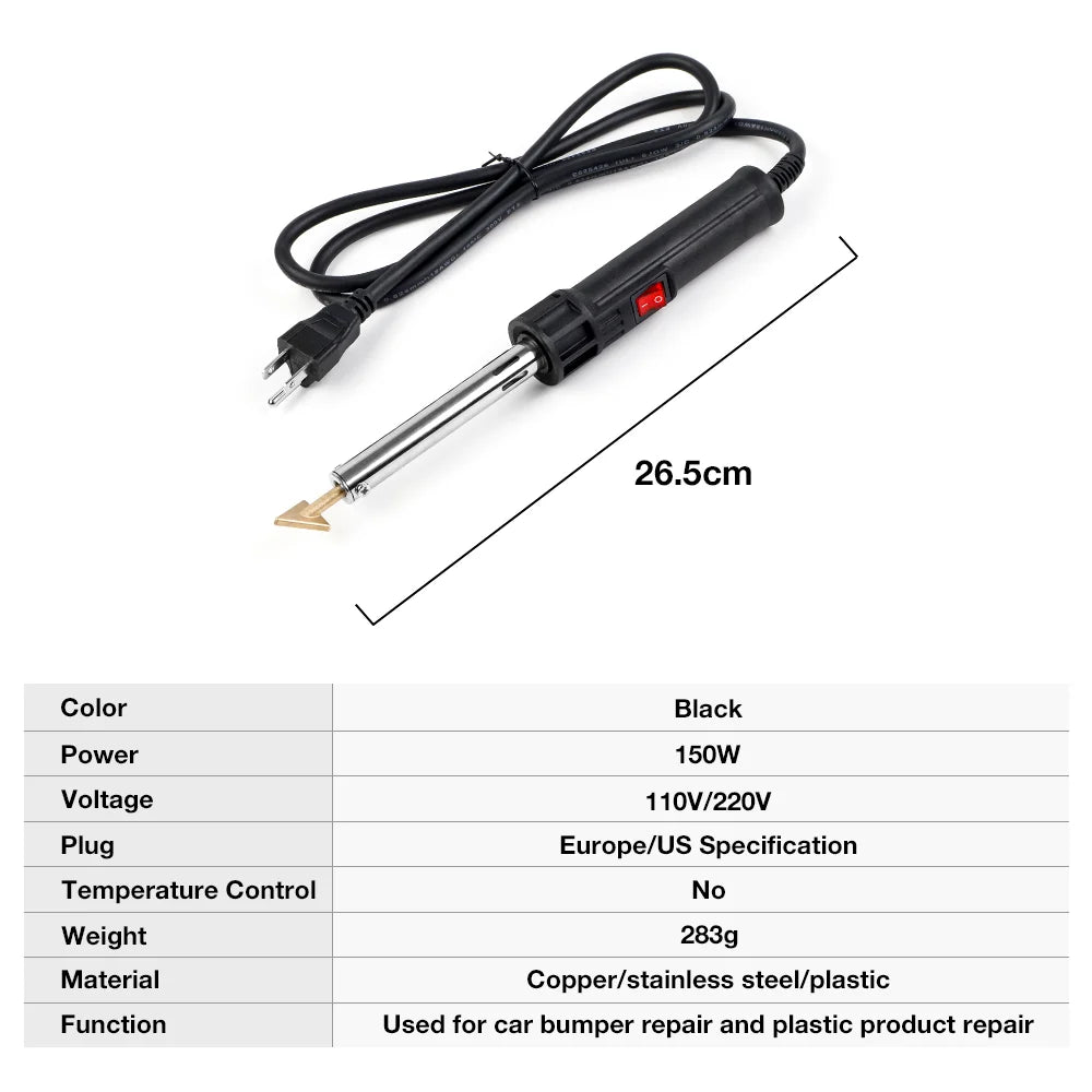 150W/50W Plastic Welder & Soldering Iron Kit - Car Bumper, Kayak & Dashboard Repair Tool