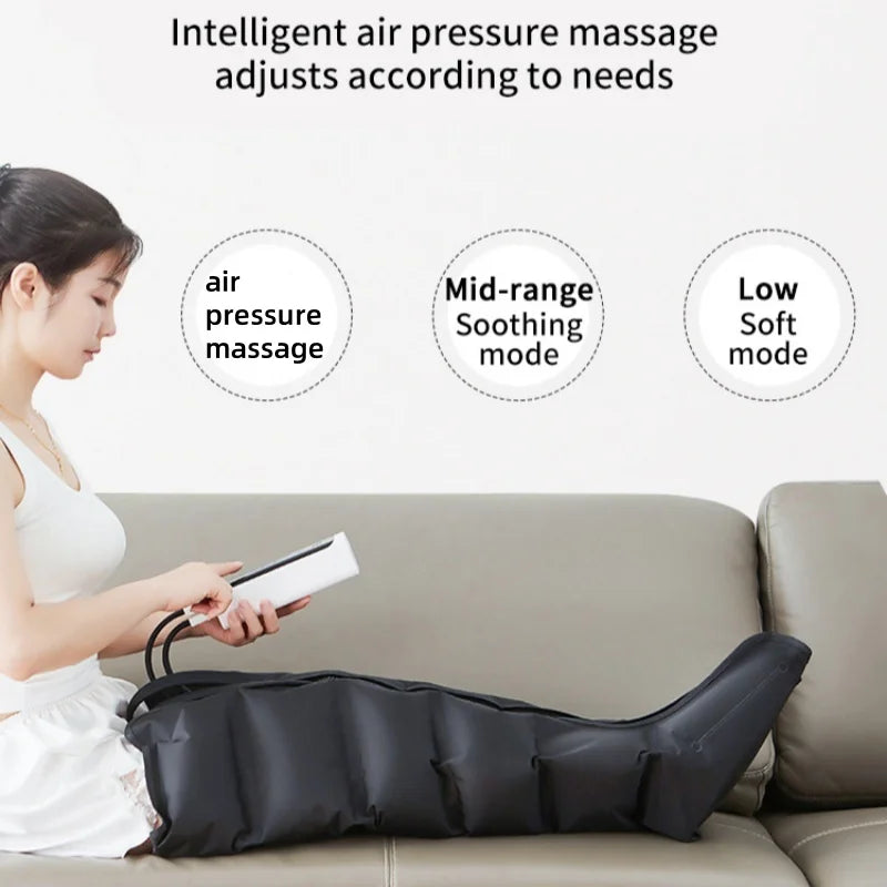 Electric Pneumatic Leg Massager - Full Leg Air Compression Recovery System