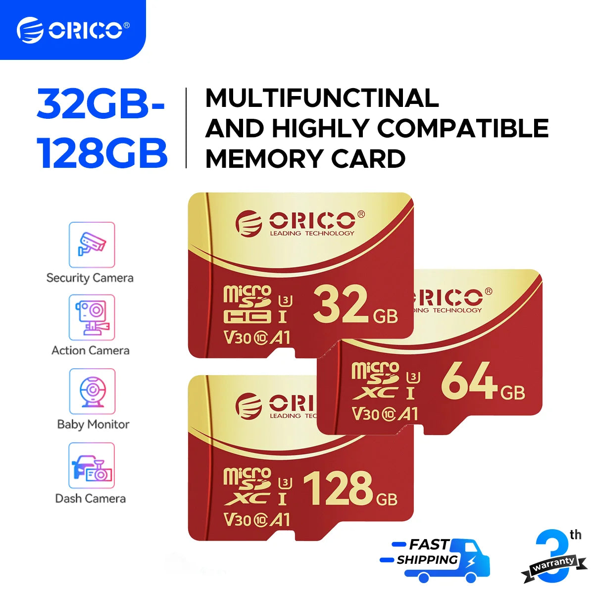 2-Pack High-Speed microSDXC UHS-I Memory Card - 4K UHD Recording, A1, V30 - 1