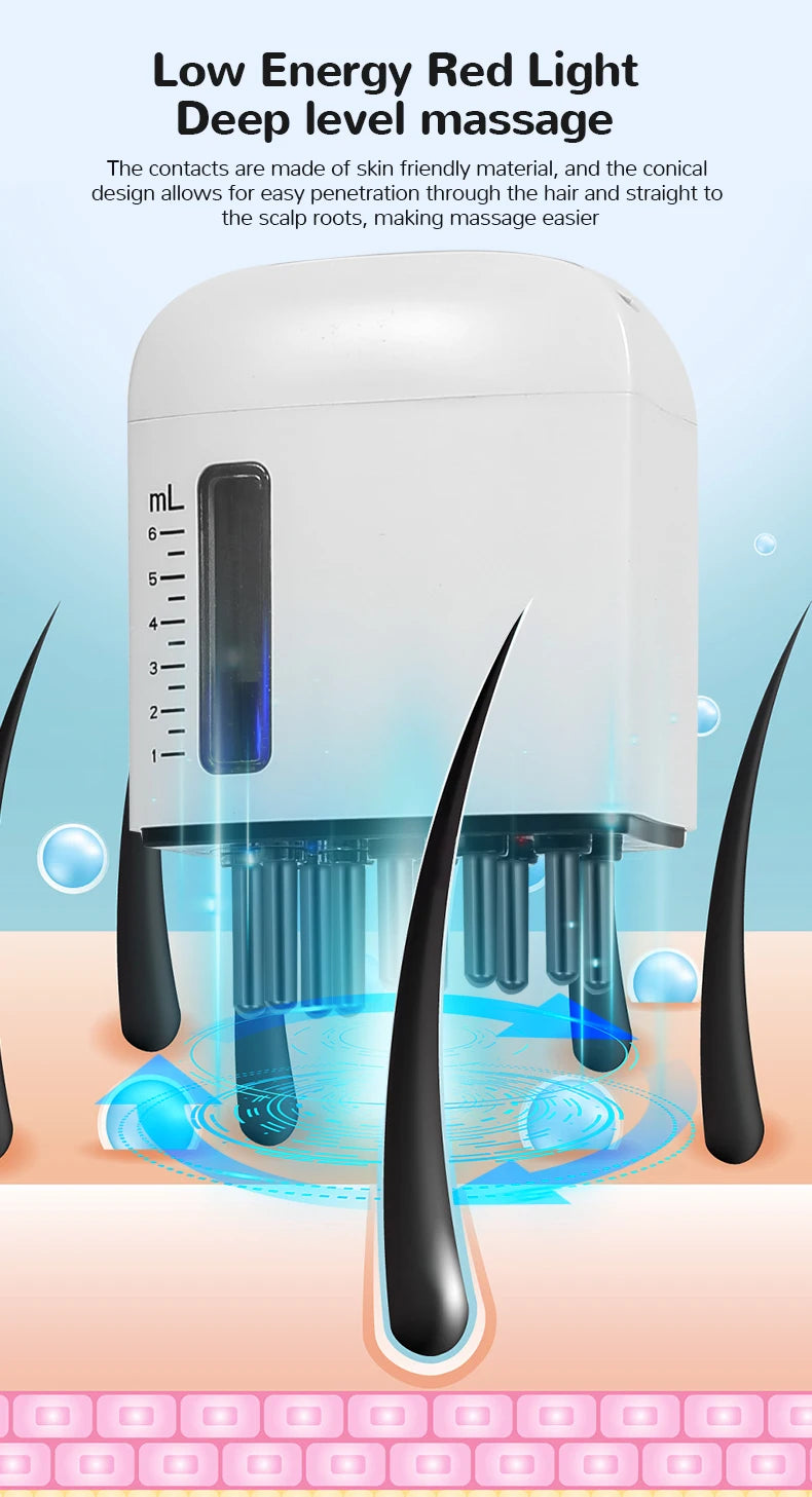 Electric Scalp Massager Comb with Vibration and Red Light Therapy for Hair Growth - 8