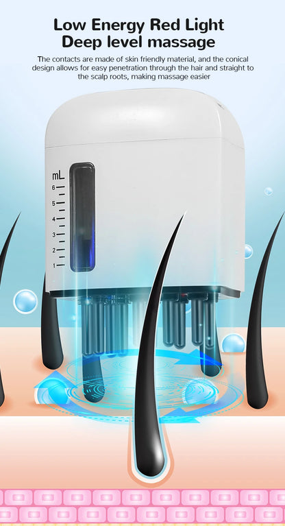 Electric Scalp Massager Comb with Vibration and Red Light Therapy for Hair Growth