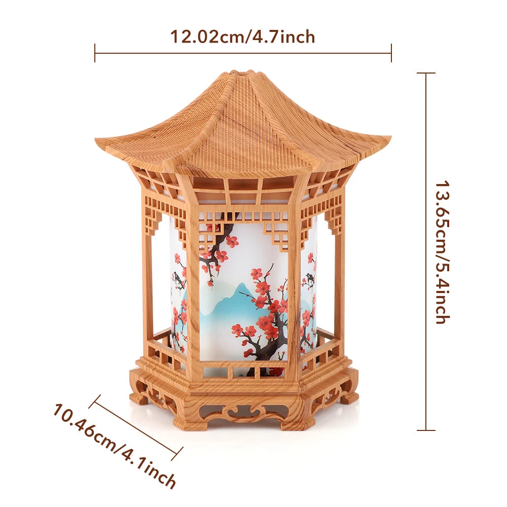 Portable USB Pavilion Ultrasonic Humidifier with Soothing Night Light