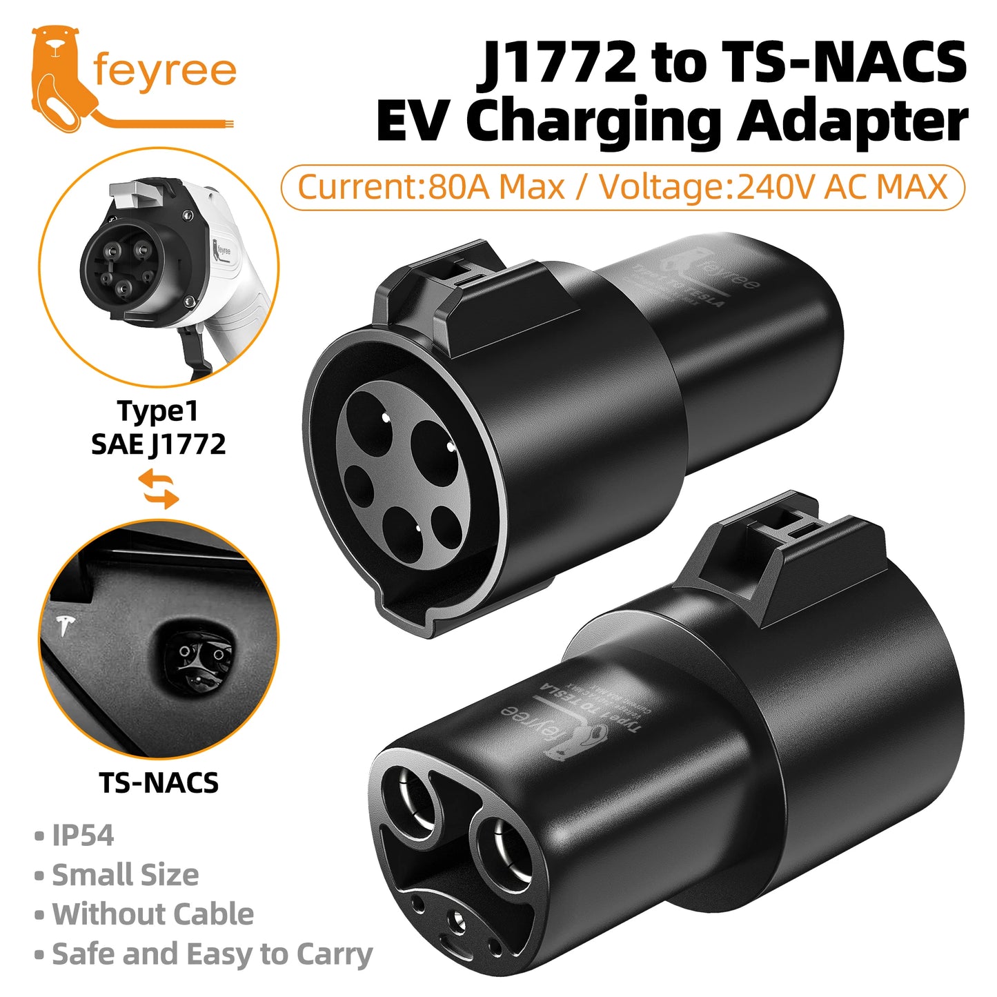 J1772 to Tesla Adapter - Type 1 to NACS EV Charger Connector for Tesla