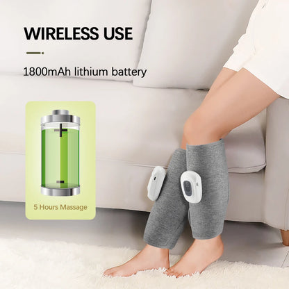 Wireless Electric Air Compression Leg & Calf Massager for Pain Relief
