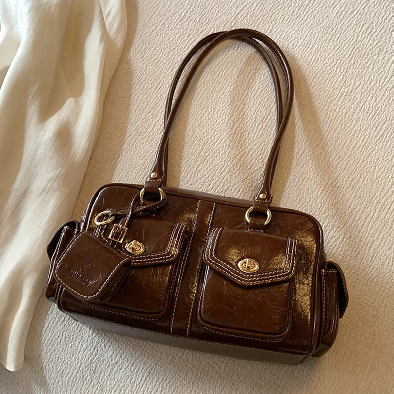 Luxury Trendy Stone Boston Bag