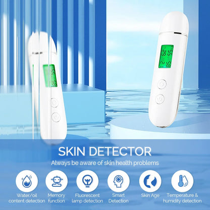 Smart Skin Moisture & Oil Analyzer - Face Hydration Tester
