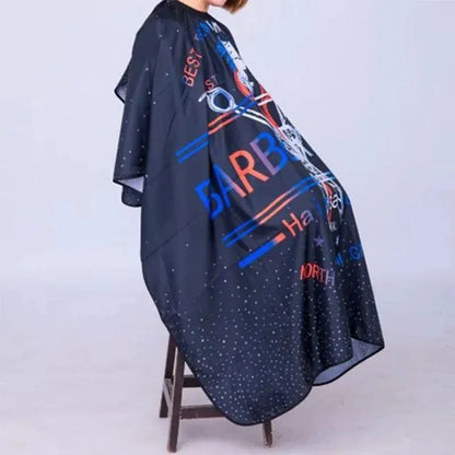 Professional Waterproof Barber Cape - Adjustable Haircutting Gown