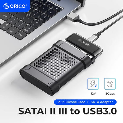 USB 3.0 to SATA Adapter for 2.5" SSD/HDD with Protective Silicone Case