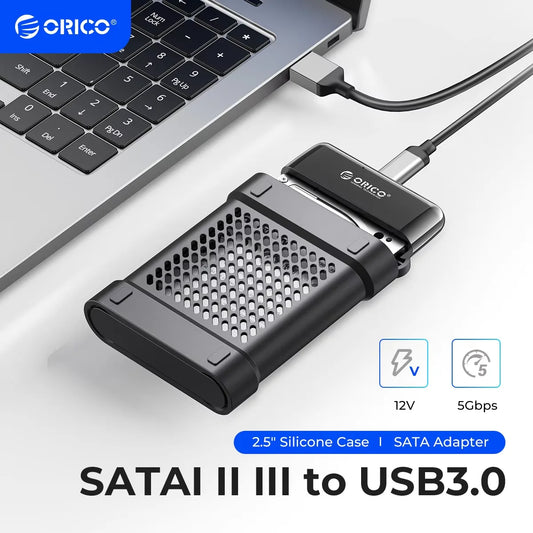 USB 3.0 to SATA Adapter for 2.5" SSD/HDD with Protective Silicone Case