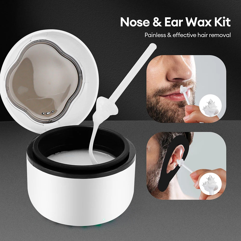Mini Wax Heater & Nose Ear Hair Removal Kit