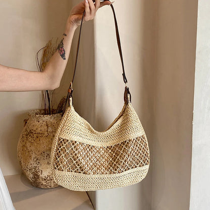 Luxury Woven Straw Beach Tote