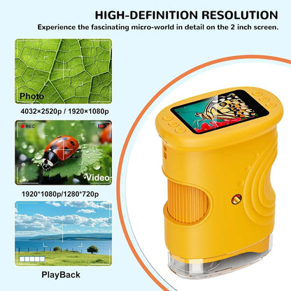 Portable Handheld Digital Microscope for Kids with HD IPS Screen