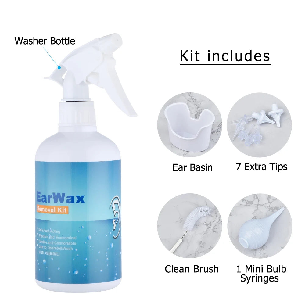 Electric Ear Wax Removal Irrigation System - Professional Home Ear Cleaning Kit - 17