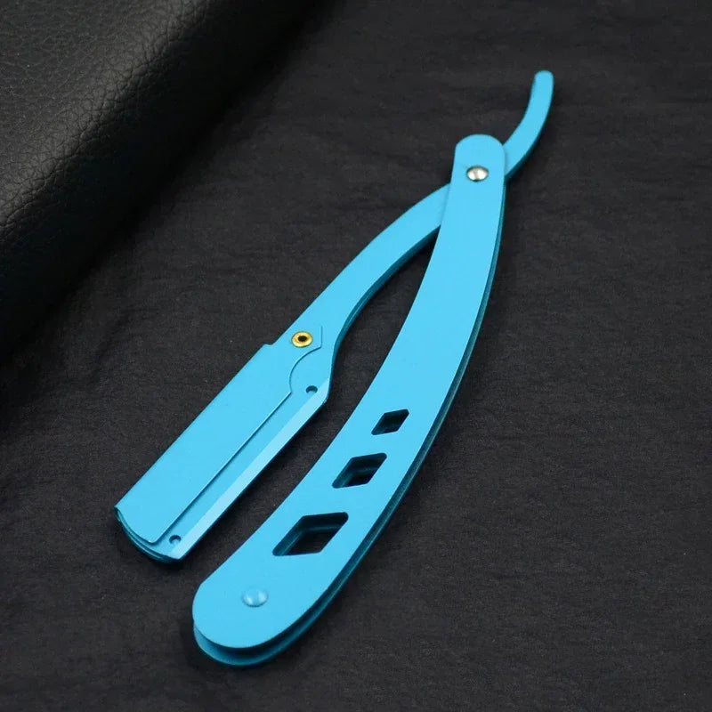 Professional Stainless Steel Folding Straight Razor for Men and Women - 27