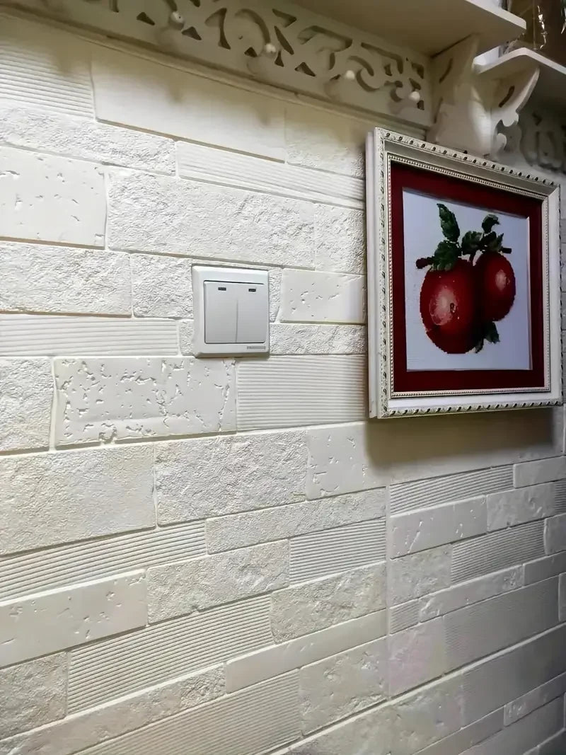 3D Brick Peel & Stick Wall Panels - Waterproof Self-Adhesive Decor
