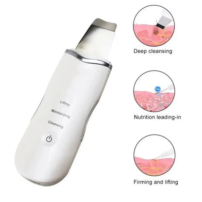 3-in-1 Ultrasonic Skin Scrubber & Facial Deep Cleansing Spatula Tool