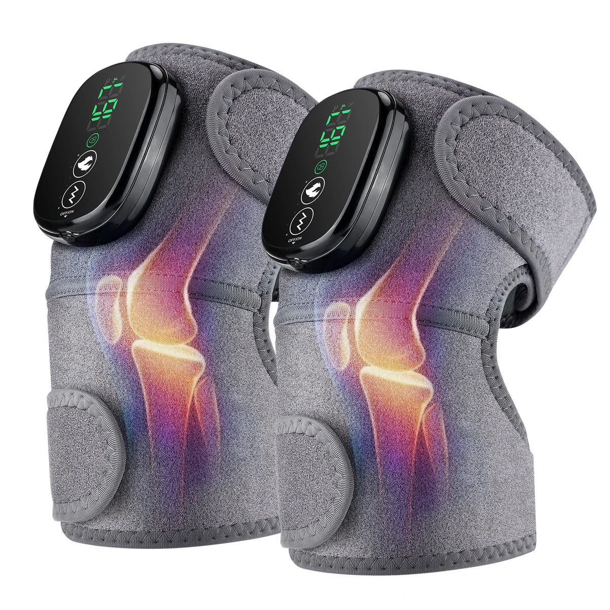 3-in-1 Heated Knee Massager with Vibration & Cordless Heating Therapy