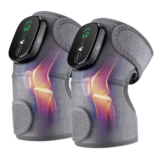 3-in-1 Heated Knee Massager with Vibration & Cordless Heating Therapy