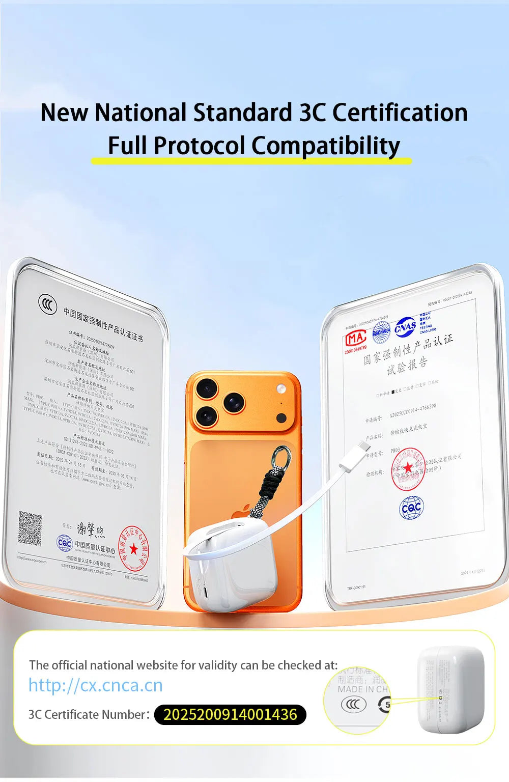 40W Fast Charging 10000mAh Power Bank with Built-in Retractable Cable - 15