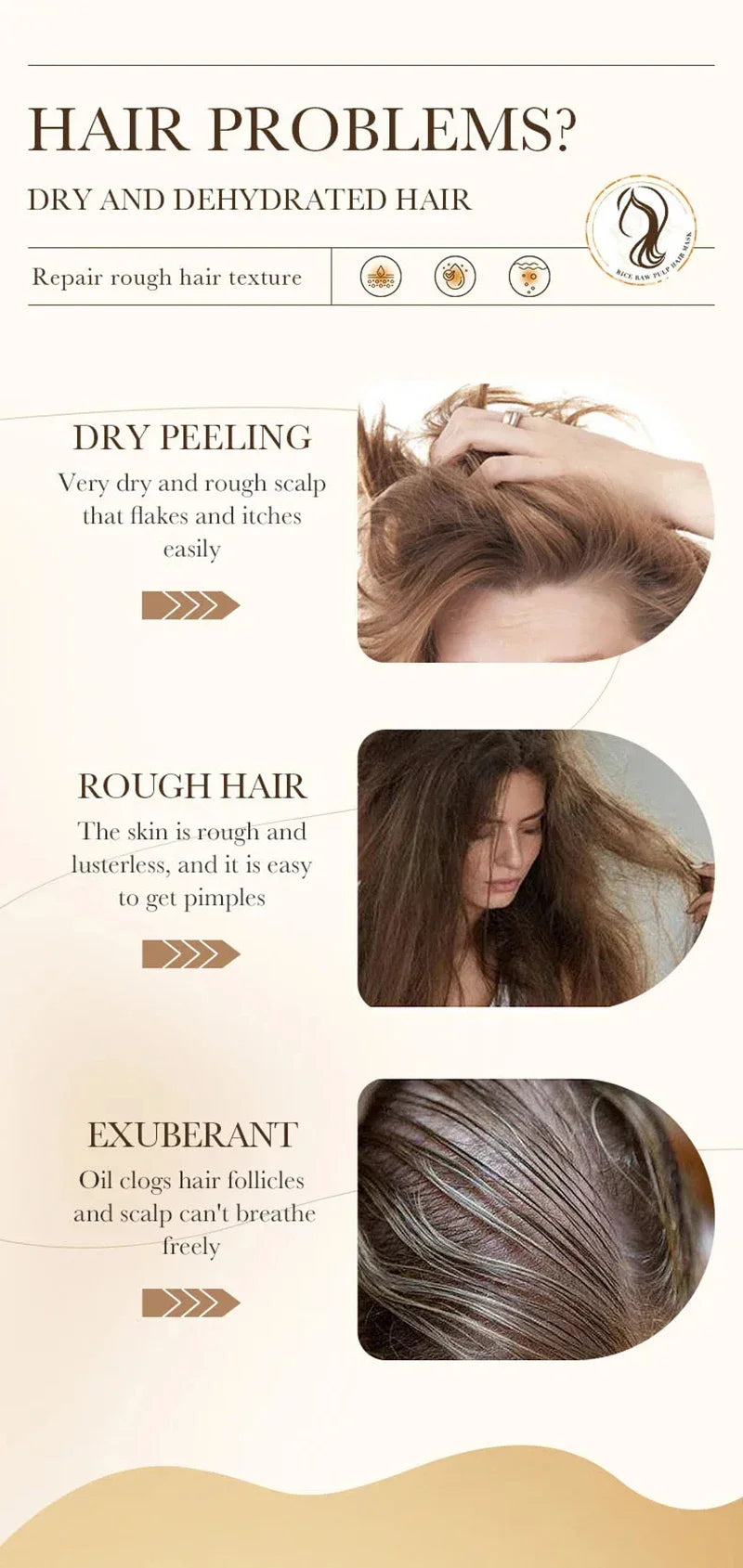 Natural Repair Magical Hair Mask for Frizzy and Damaged Hair