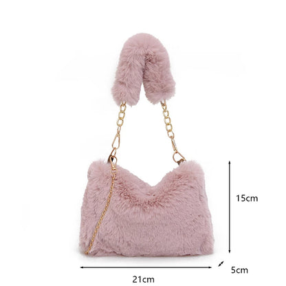 Luxury Plush Chain Crossbody
