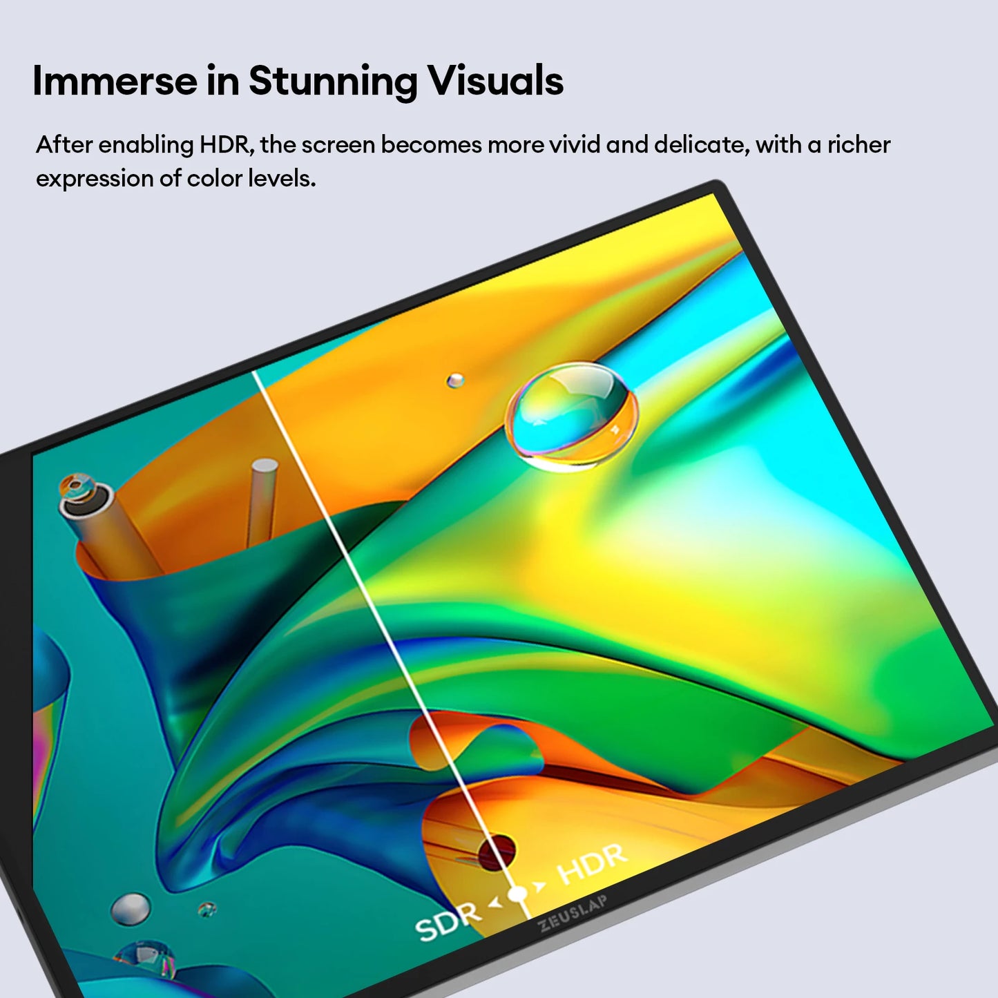 10.5" FHD Portable Touchscreen Monitor - 100% sRGB IPS Slim Display