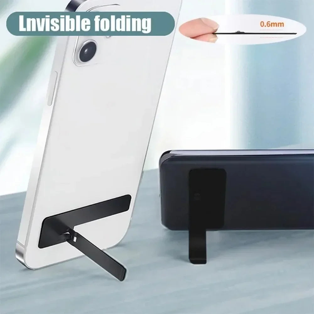 2pcs Ultra-Thin Invisible Phone Kickstand - Universal Folding Metal Desk Stand - 2