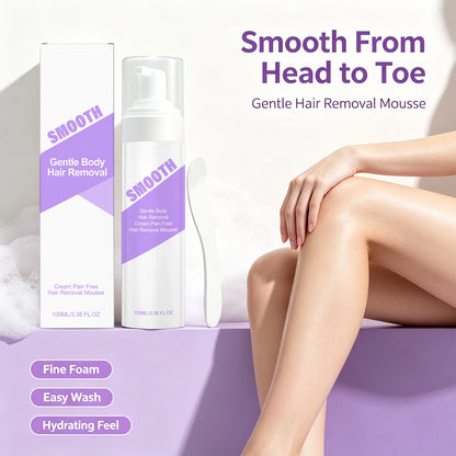 Painless Hair Removal Mousse Spray for Smooth Skin - Gentle Depilatory Foam
