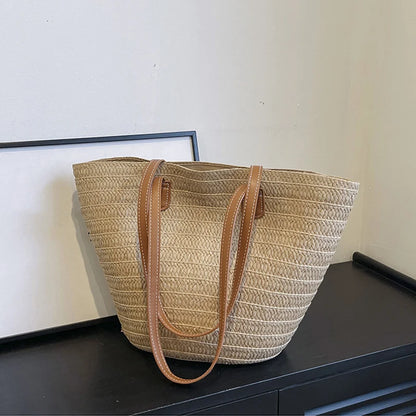 Luxury Bohemian Straw Tote