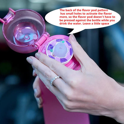 800ml Fruit Scented Water Bottle with Flavor Pod & Straw - Leak Proof