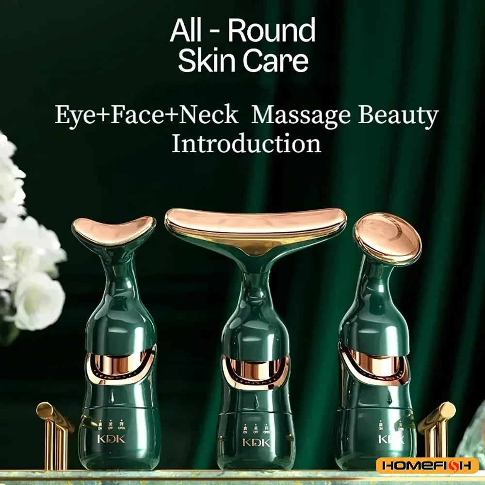3-in-1 Facial Sculpting Device - Sonic Vibration Neck & Face Lift - 3