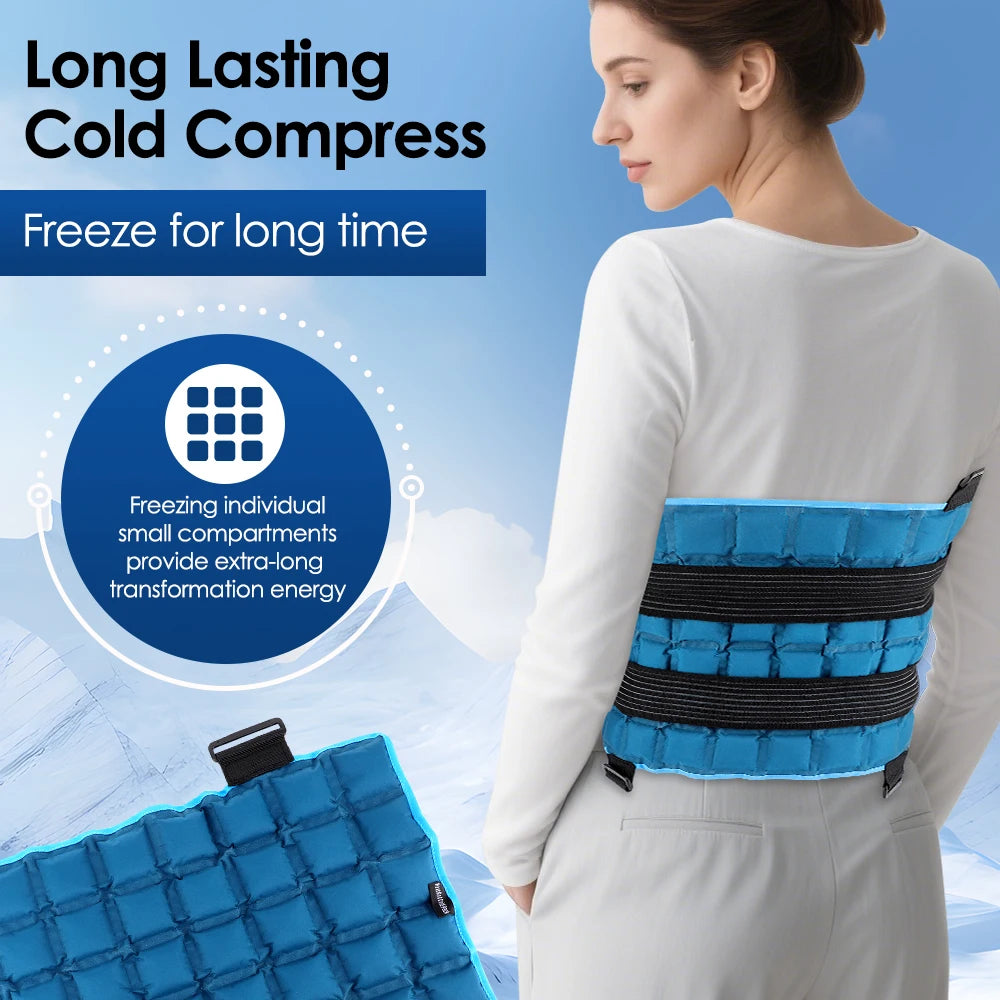 Reusable Hot & Cold Compress Therapy Wrap for Back, Shoulders, and Joint Pain Relief