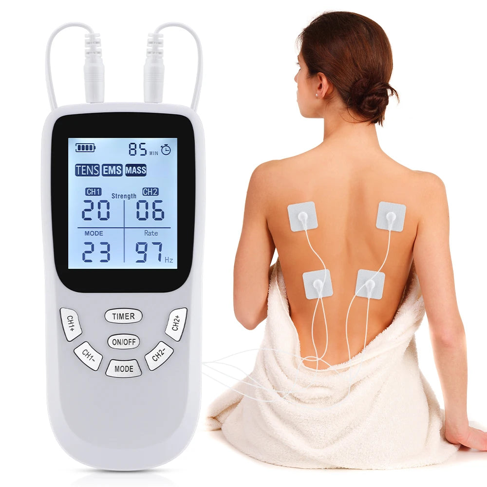 Dual Channel TENS & EMS Muscle Stimulator - Digital Therapy Massager - 2