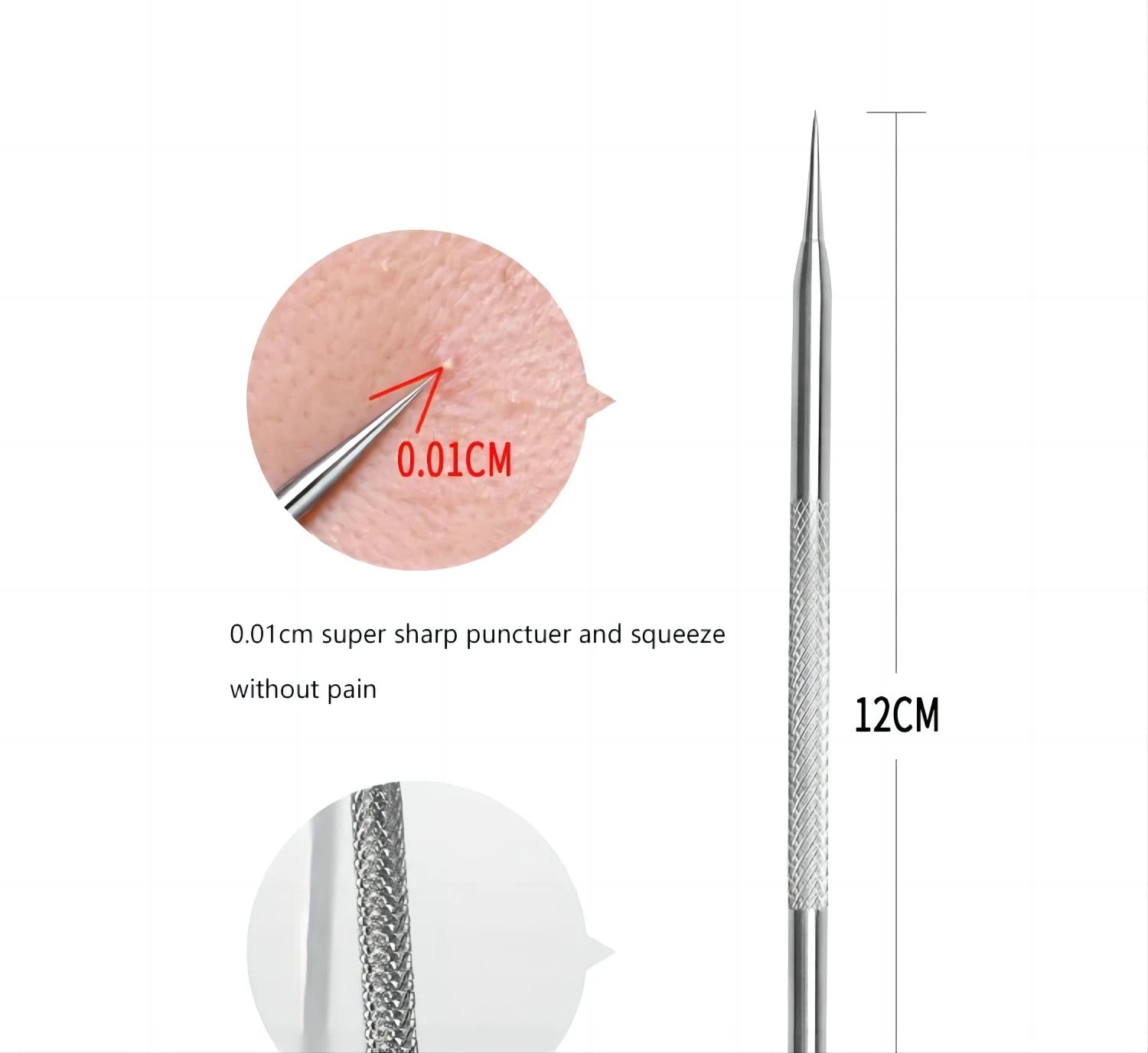 Professional Stainless Steel Blackhead Extractor & Pimple Popper Tool Kit - 16