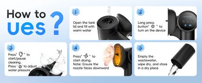 Electric Ear Wax Removal Tool with Irrigation & Drying System