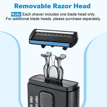 Retractable Portable Manual Travel Shaver for Men - Compact Folding Pocket Razor