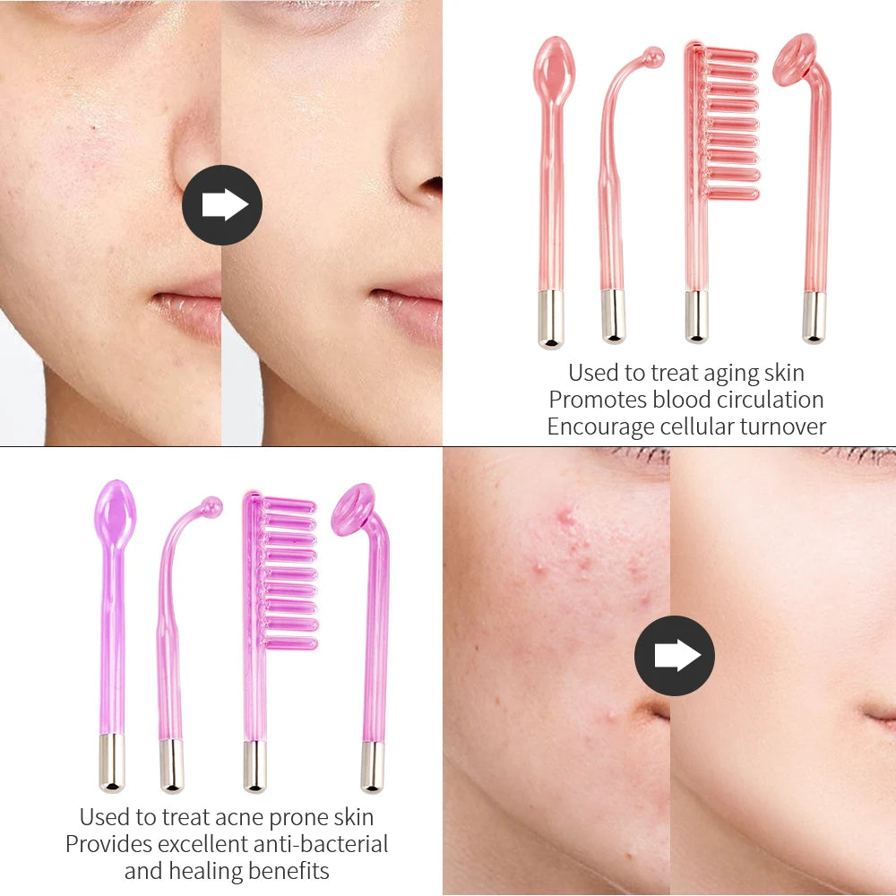 4-in-1 High Frequency Facial Therapy Wand for Acne - 2