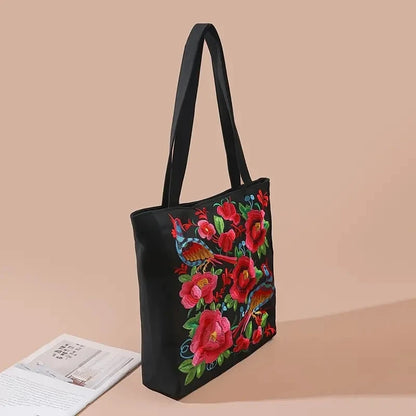 Luxury Ethnic Phoenix Canvas Tote