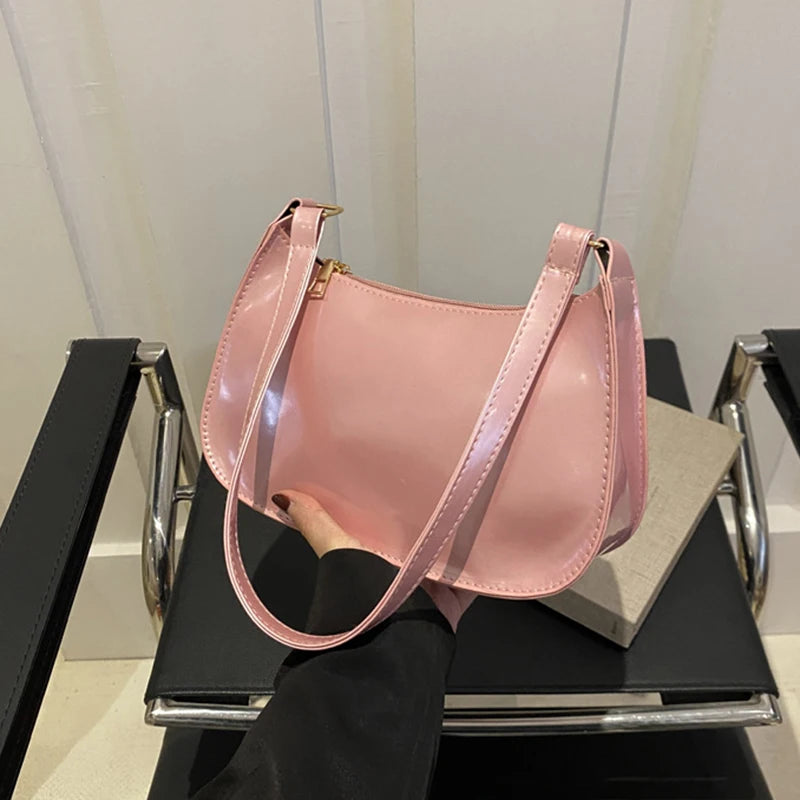 Luxury Solid Leather Shoulder Bag