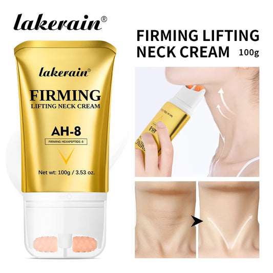 AH-8 Neck Firming Cream & Roller for Wrinkles & Crepey Skin