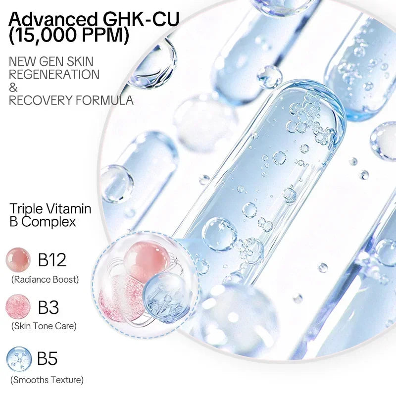 Blue Copper Peptide GHK-Cu Intensive Face Serum for Hydration & Repair - 11