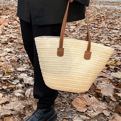 Luxury Bohemian Knitted Straw Tote