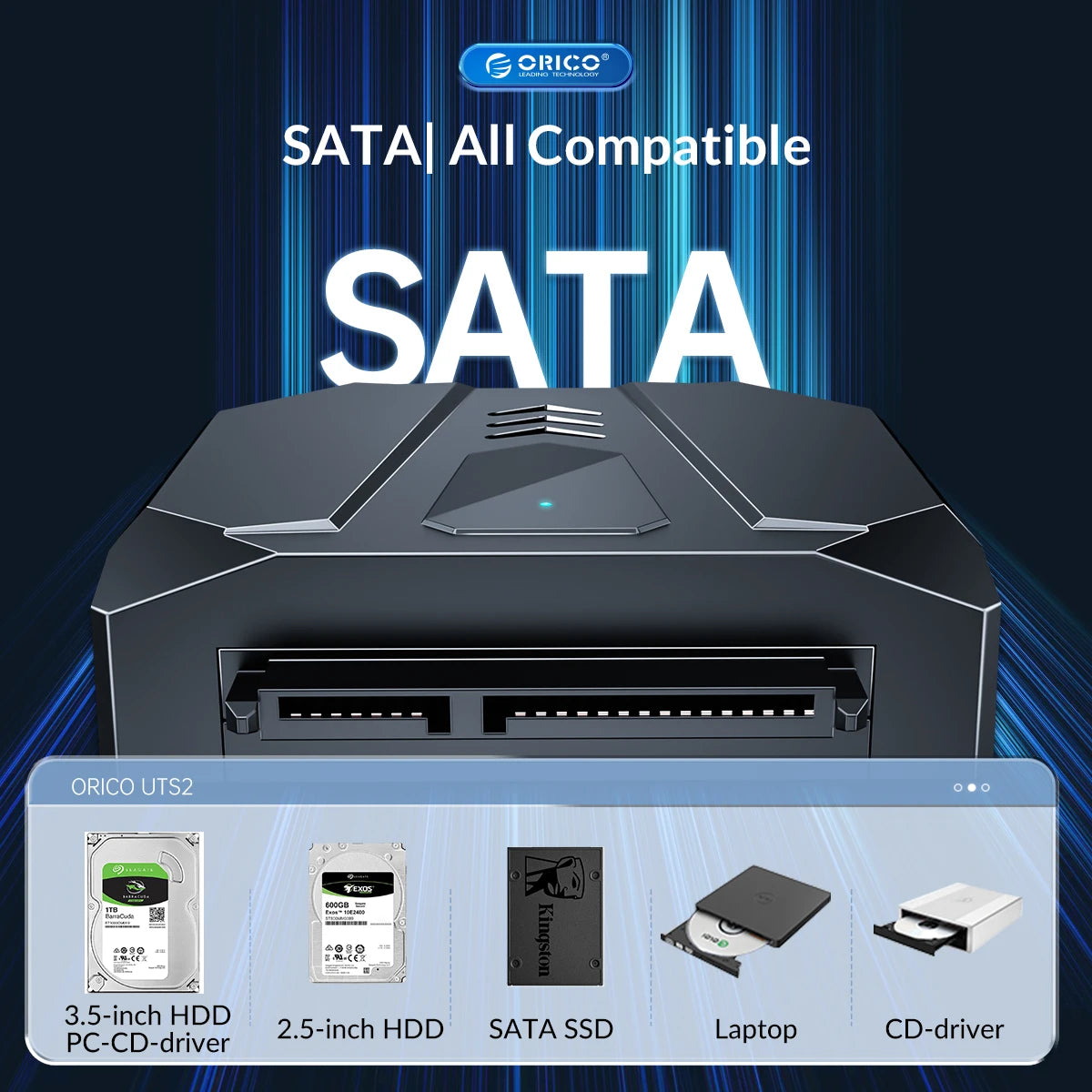 USB 3.0 to SATA Adapter for 2.5" SSD/HDD with Protective Silicone Case