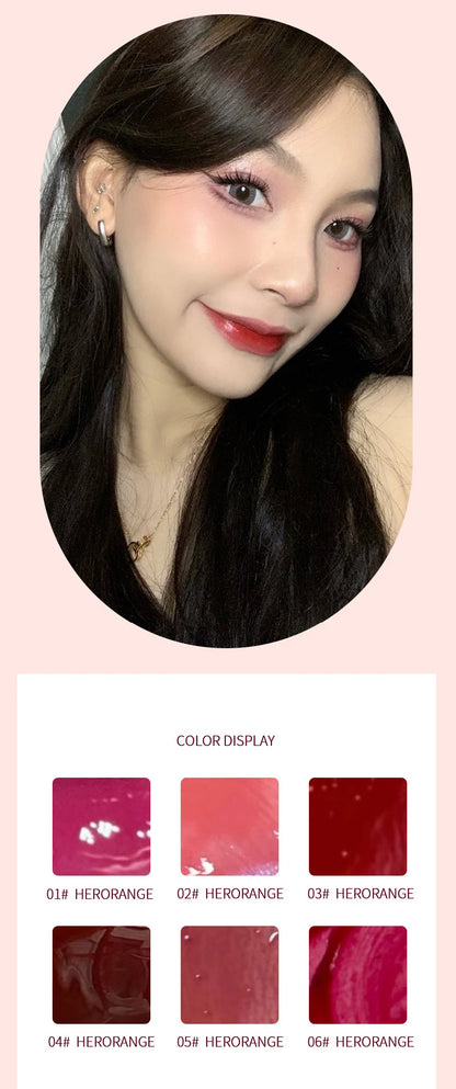 Glass-Like Lip Lacquer - Mirror Shine Hydrating Long-Lasting Lipstick
