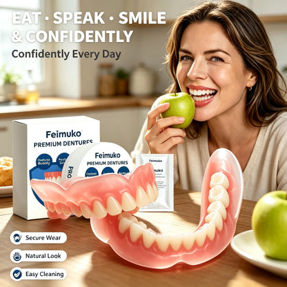 Snap-On Dentures for Instant Realistic Smile - Comfortable Natural Fit