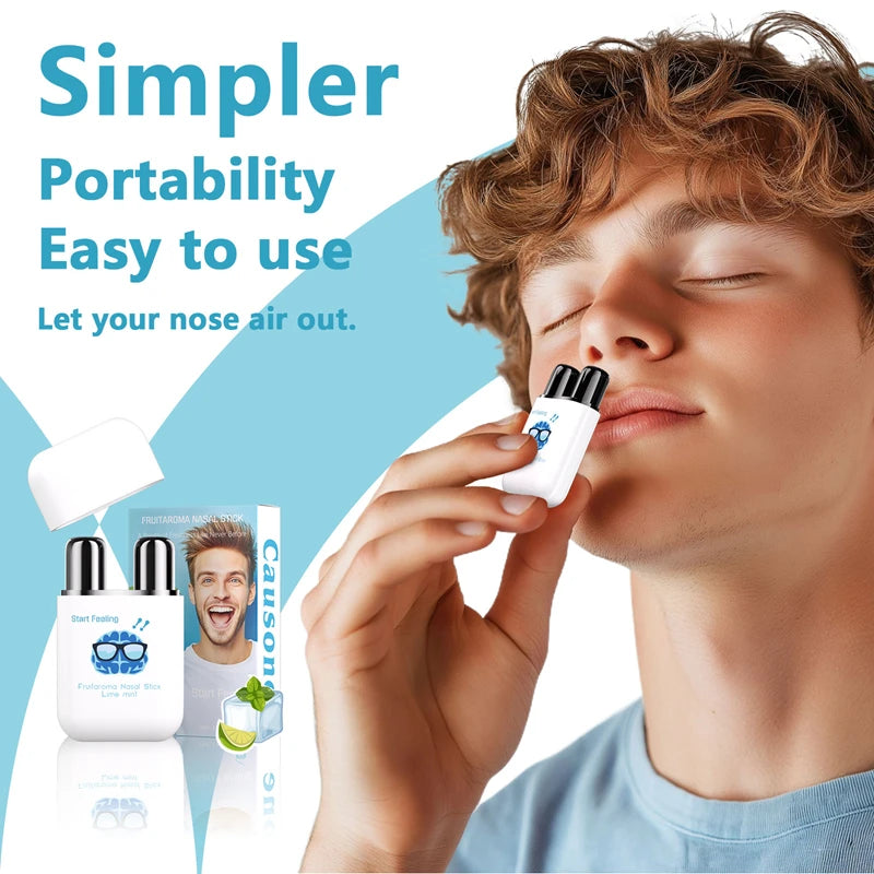 Refreshing Nasal Energy Stick - Instant Cooling Aromatherapy for Alertness & Focus