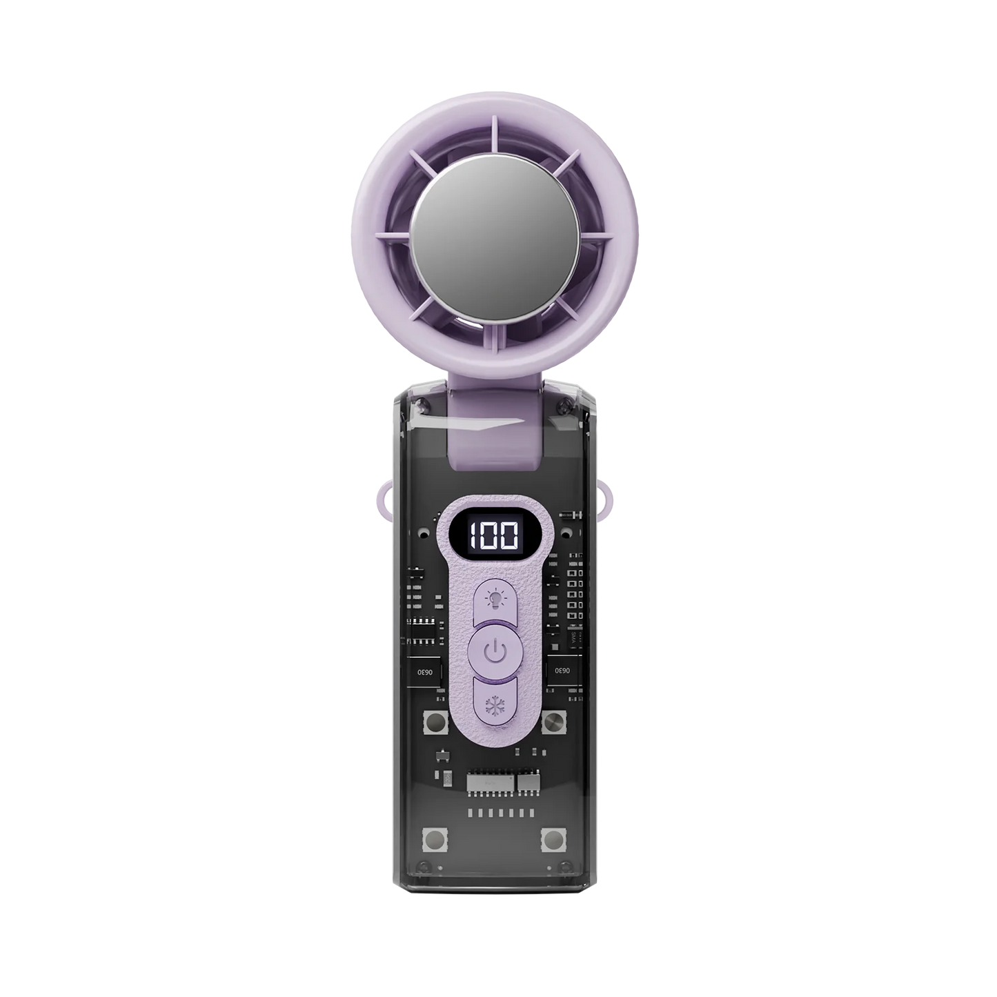 Portable 100-Speed Foldable Cooling Fan with LED Display