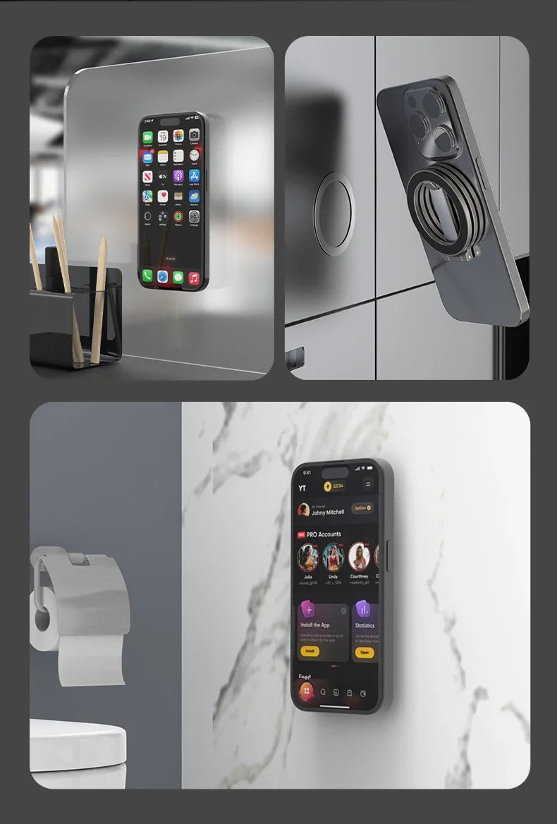 Foldable Magnetic Phone Holder for MagSafe - Universal Gym & Car Mount - 15