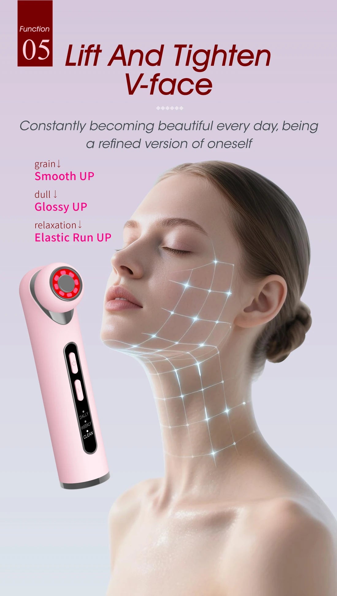 3-in-1 LED Photon Eye & Facial Massager Wand for Anti-Aging and Skin Lifting - 12
